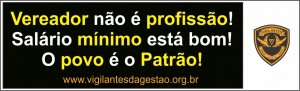 Adesivo da campanha que é executada em diversos municípios do Brasil