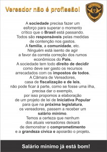 vereador não é profissão