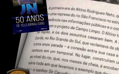 Vigilantes da Gestão e nosso Presidente Sir Carvalho no livro de “50 Anos do Jornal Nacional”.