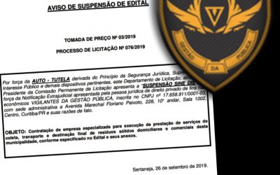 Sertaneja PR suspende edital após notificação do Vigilantes da Gestão